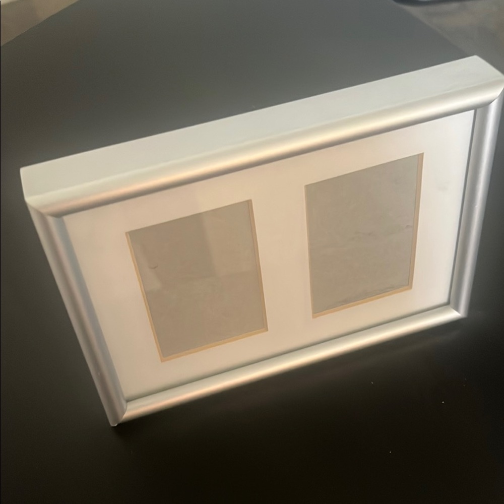 Silver Double Photo Frame